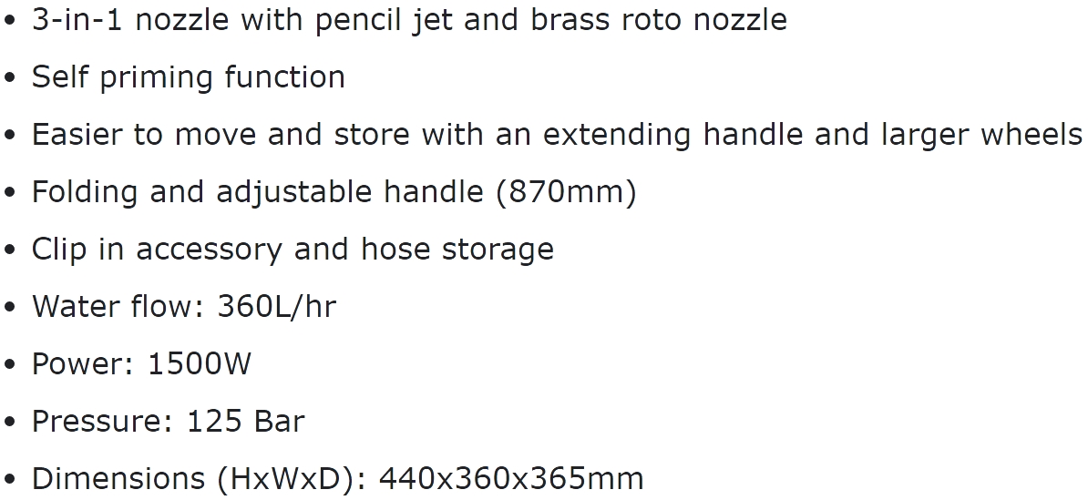 מכונת שטיפה בלחץ בוש BOSCH EASY AQUATAK 125 3165140883641